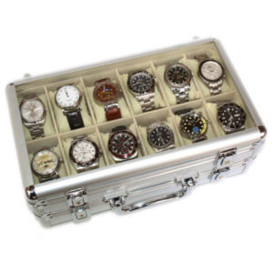 Valigetta 24 orologi in alluminio WHITE